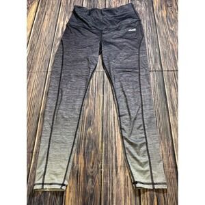 Avia Leggings Womens Gray Ombre Size 4 Workout Yoga Pants Heathered Activewear